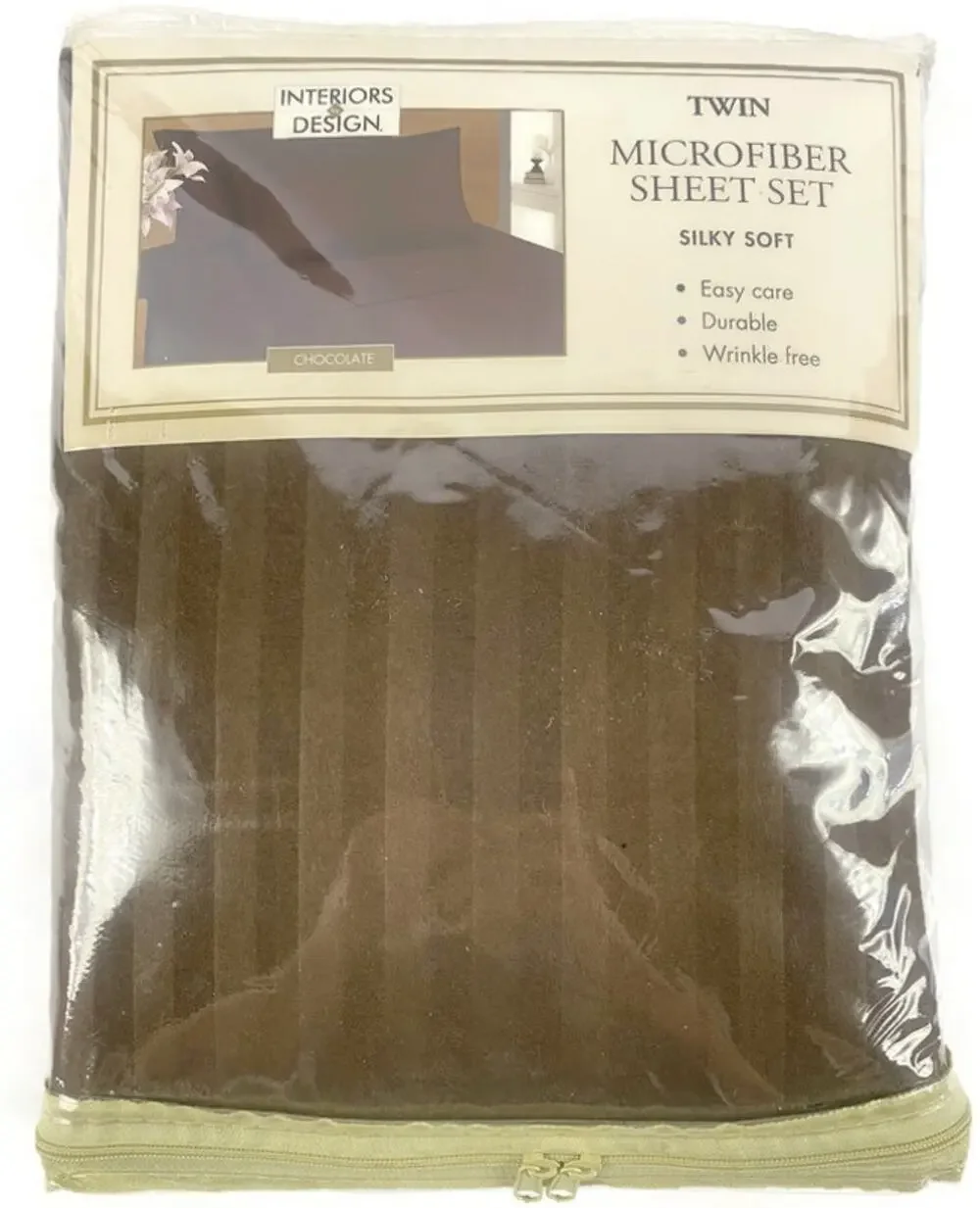 Interior Design Twin Sheet Set Microfiber Chocolate Brown Soft Silky Bedding